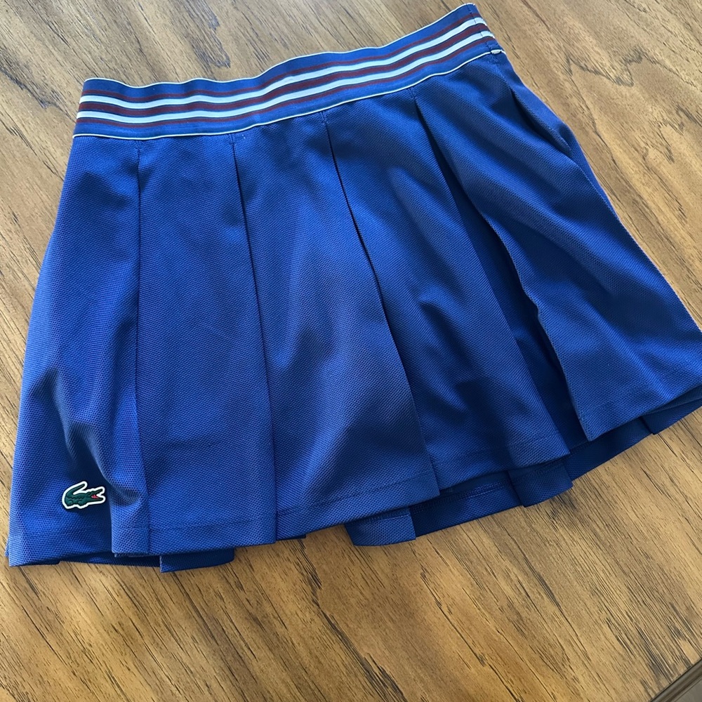 Lacoste Sport Navy Skirt with Striped Waistband